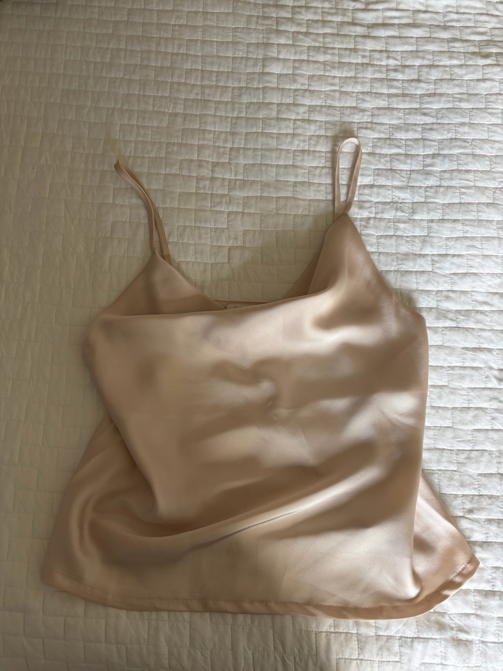 bishop + young Satin Slip Cami in Soft Blush